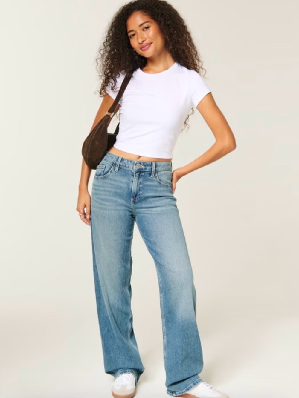 Hollister Dad Jeans Light Blue Wide Leg Jeans